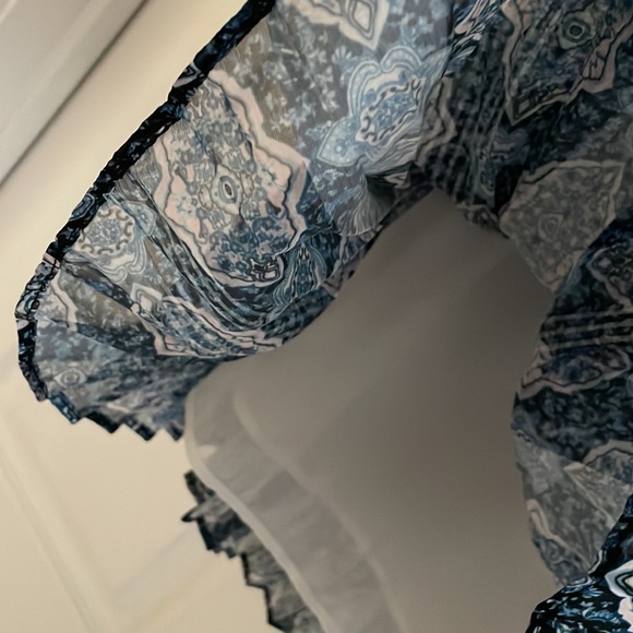 Tahari Blue and Black Midi Skirt - Picture 5 of 7